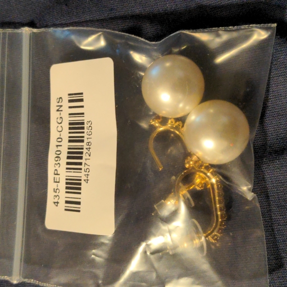 Reddress Graceful Shine Gold Pearl Earrings - Picture 2 of 2